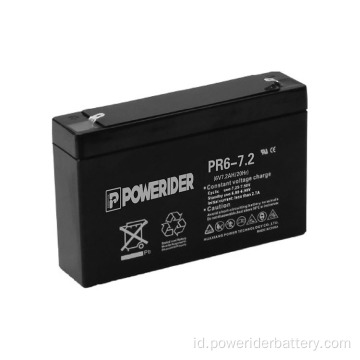 6V 7.2Ah baterai asam timbal UPS